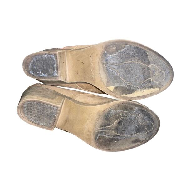 Rocket Dog Ankle Boots Beige Suede Size 9 Lace up Booties Chunky Heel Y2K - Picture 6 of 8